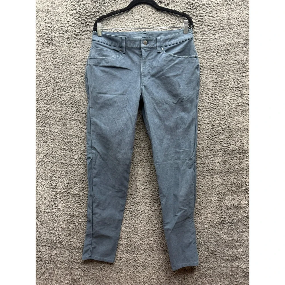 Lululemon ABC Slim-Fit 5 Pocket Pant Tech Canvas Heathered Deep Navy Men Size 31